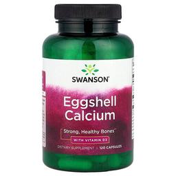 Swanson Vitamins Eggshell Calcium With Vitamin D3 120 Capsules