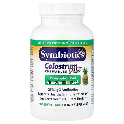 Symbiotics Colostrum Plus Chewables Pineapple 120 Chewable Tabs product image