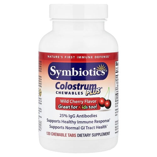 Symbiotics Colostrum Plus Chewables Wild Cherry 120 Chewable Tabs product image