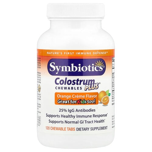 Symbiotics Colostrum Plus Chewables Orange Creme 120 Chewable Tabs product image