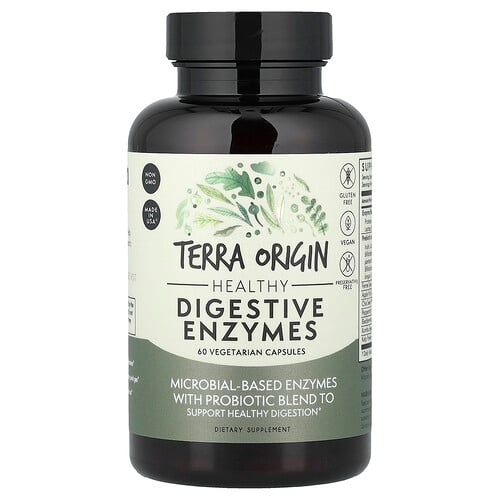 Terra Origin Healthy Digestive Enzymes 60 Vegetarian Capsules product image