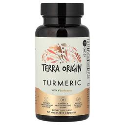 Terra Origin Turmeric With Bioperine 60 Vegetable Capsules