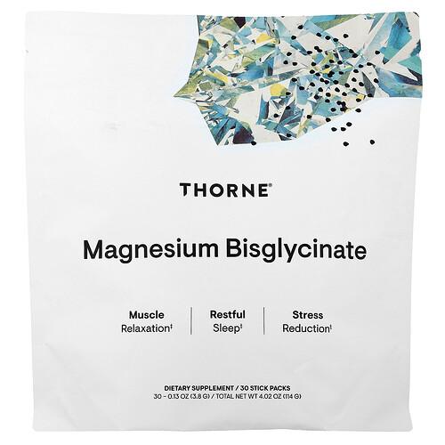 Thorne Magnesium Bisglycinate 30 Stick Packs 0 13 Oz 3 8 G Each product image