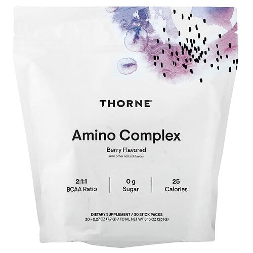 Thorne Amino Complex Berry 30 Stick Packs 0 27 Oz 7 7 G Each product image