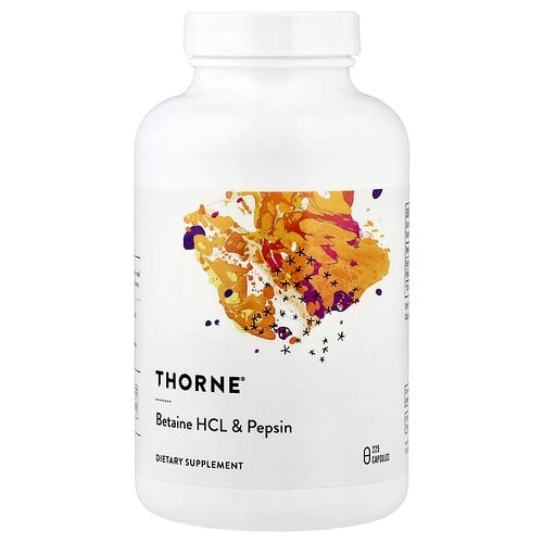 Thorne Betaine Hcl Pepsin 225 Capsules product image