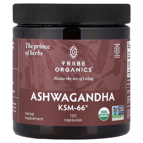 Tribe Organics Ashwagandha Ksm 66 120 Capsules 300 Mg Per Capsule product image