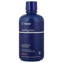 Trace Liquid Mineral Supplement Cal Mag Zinc Strawberry 30 Fl Oz 887 Ml