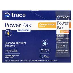 Trace Power Pak Zero Sugar Orange Mango 30 Packets 0 22 Oz 6 1 G Each