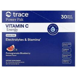Trace Power Pak Vitamin C Energy Pomegranate Blueberry 30 Stick Packs 0 22 Oz 6 2 G Each