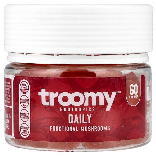 Troomy Nootropics Daily Functional Mushrooms Gummies Strawberry Mango 60 Gummies product image