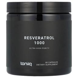 Toniiq Resveratrol 1000 60 Capsules 500 Mg Per Capsule