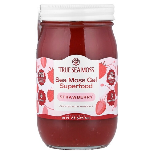 True Sea Moss Sea Moss Gel Superfood Strawberry 16 Fl Oz 473 Ml product image