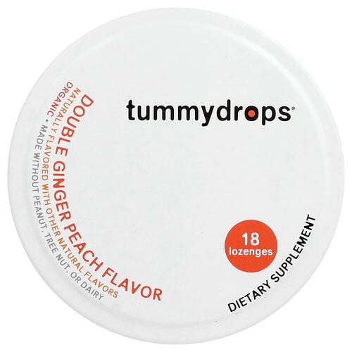 Tummydrops Double Ginger Peach 18 Lozenges product image