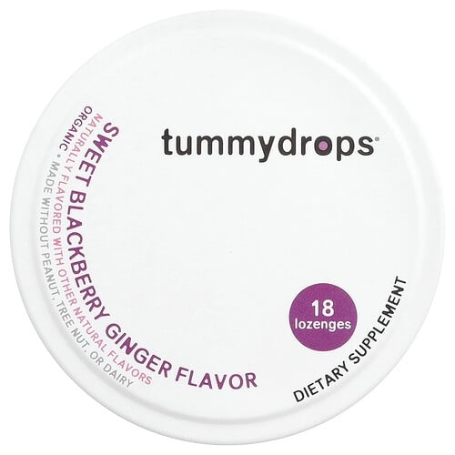 Tummydrops Organic Drops Sweet Blackberry Ginger 18 Lozenges product image