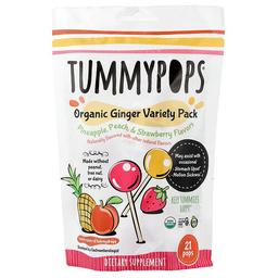 Tummydrops Tummypops Organic Ginger Variety Pack 21 Pops
