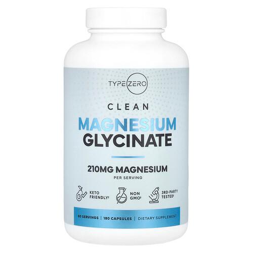 Typezero Clean Magnesium Glycinate 180 Capsules 70 Mg Per Capsule product image