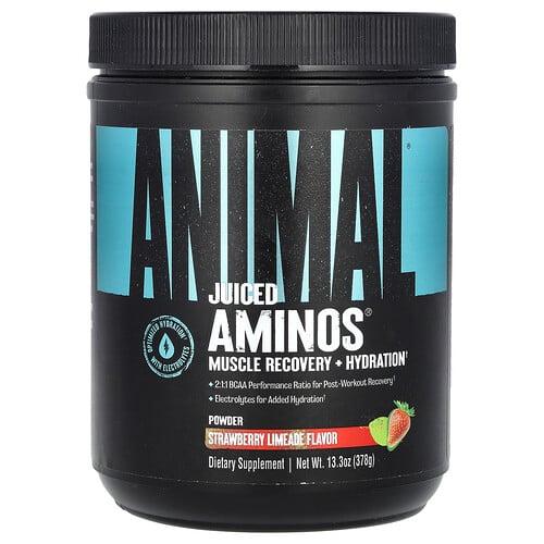 애니멀 Animal, Juiced Aminos®, 딸기 라임에이드, 378g(13.3oz) product image