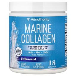 Vitauthority Marine Collagen Unflavored 6 35 Oz 180 G