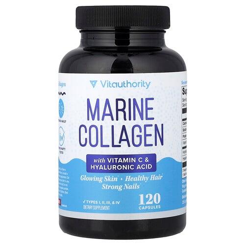 Vitauthority Marine Collagen With Vitamin C Hyaluronic Acid 120 Capsules product image