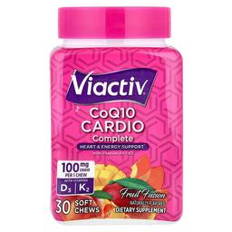 Viactiv Coq10 Cardio Complete With Vitamins D3 K2 Fruit Fusion 30 Soft Chews