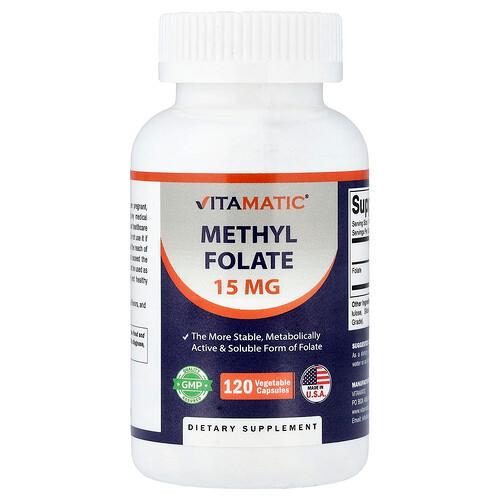 Vitamatic Methyl Folate 15 Mg 120 Vegetable Capsules product image