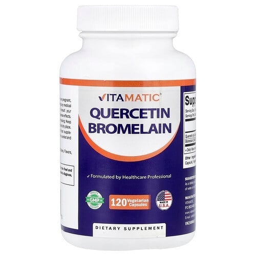 Vitamatic Quercetin Bromelain 120 Vegetarian Capsules product image