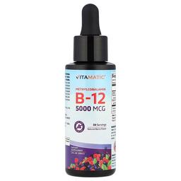 Vitamatic Methylcobalamin B12 Natural Berry 5 000 Mcg 2 Fl Oz 59 Ml