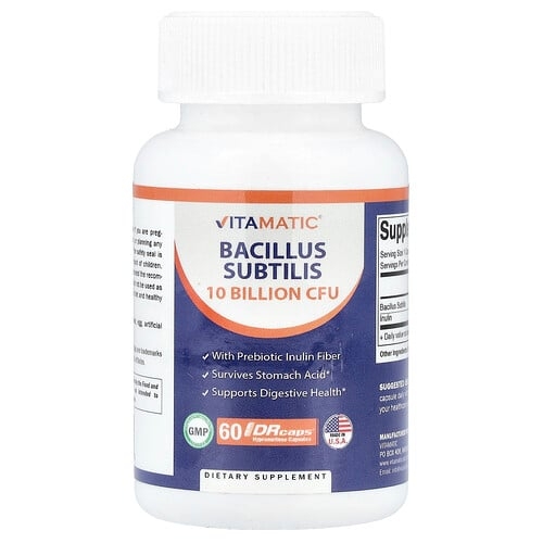 Vitamatic Bacillus Subtilis 60 Drcaps Hypromellose Capsules product image
