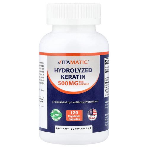 비타매틱 Vitamatic, 가수분해케라틴, 베지 캡슐 120정(캡슐 1정당 250mg) product image