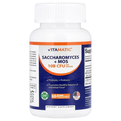 Vitamatic Saccharomyces Mos 60 Drcaps Hypromellose Capsules product image