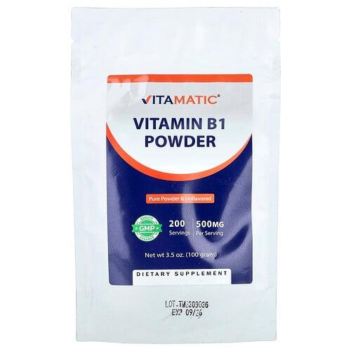Vitamatic Vitamin B1 Powder Unflavored 3 5 Oz 100 G product image
