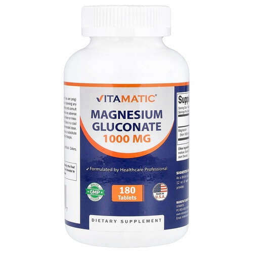 Vitamatic Magnesium Gluconate 1 000 Mg 180 Tablets product image