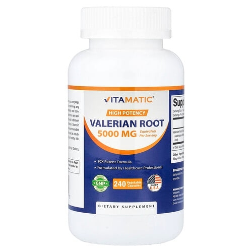 Vitamatic Valerian Root High Potency 240 Vegetable Capsules 250 Mg Per Capsule product image