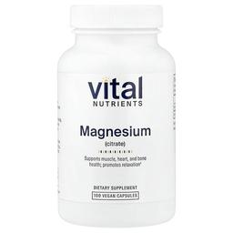 Vital Nutrients Magnesium Citrate 100 Vegan Capsules 150 Mg Per Capsule