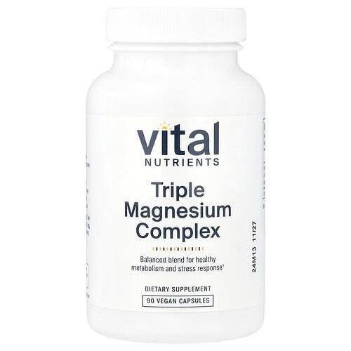 Vital Nutrients Triple Magnesium Complex 90 Vegan Capsules 250 Mg Per Capsule product image