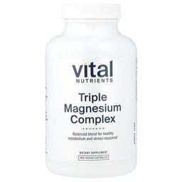Vital Nutrients Triple Magnesium Complex 180 Vegan Capsules 250 Mg Per Capsule
