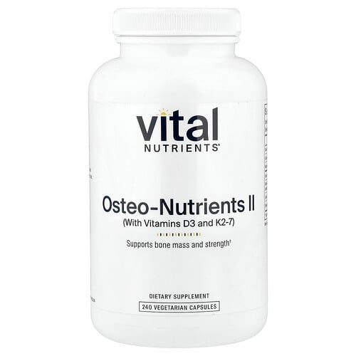 Vital Nutrients Osteo Nutrients Ii With Vitamins D3 And K2 7 240 Vegetarian Capsules product image