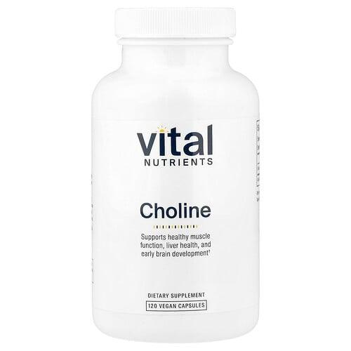 Vital Nutrients, 콜린, 베지 캡슐 120정(캡슐 1정당 275mg) product image