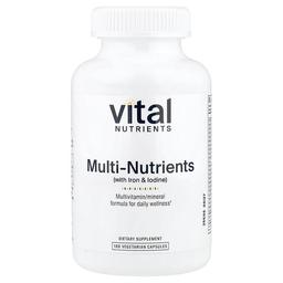 Vital Nutrients Multi Nutrients With Iron Iodine 180 Vegetarian Capsules