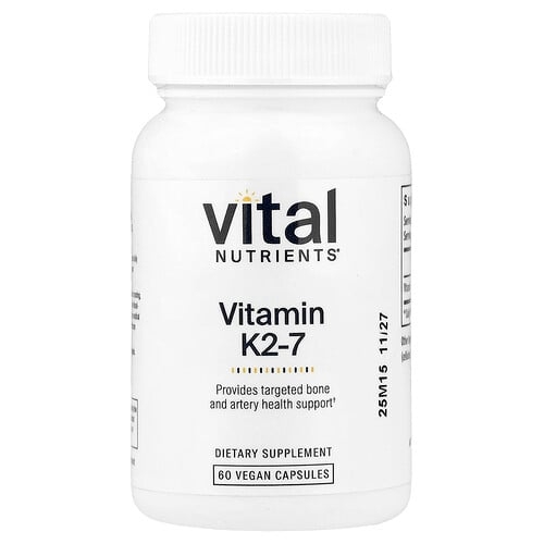 Vital Nutrients Vitamin K2 7 60 Vegan Capsules 180 Mcg Per Capsule product image