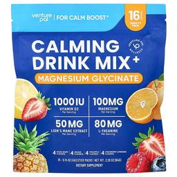 Venture Pal Calming Drink Mix Magnesium Glycinate Variety 16 Stick Packs 0 14 Oz 4 G Each