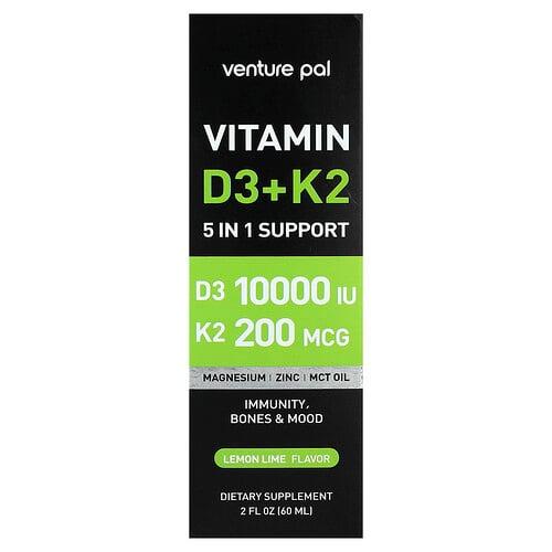 Venture Pal Vitamin D3 K2 Lemon Lime 2 Fl Oz 60 Ml product image