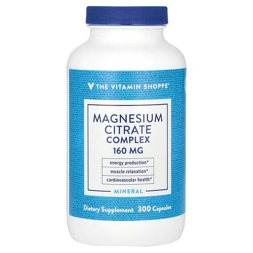 The Vitamin Shoppe Magnesium Citrate Complex 160 Mg 300 Capsules product image