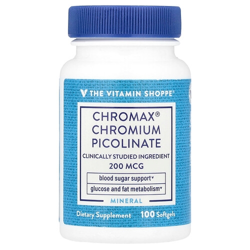 The Vitamin Shoppe Chromax Chromium Picolinate 200 Mcg 100 Softgels product image