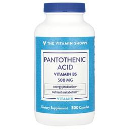 The Vitamin Shoppe Pantothenic Acid Vitamin B5 300 Capsules
