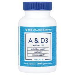 The Vitamin Shoppe Vitamin A D3 100 Vegetable Capsules