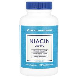 The Vitamin Shoppe Niacin 250 Mg 100 Vegetable Capsules