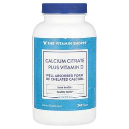 The Vitamin Shoppe Calcium Citrate Plus Vitamin D 240 Tablets