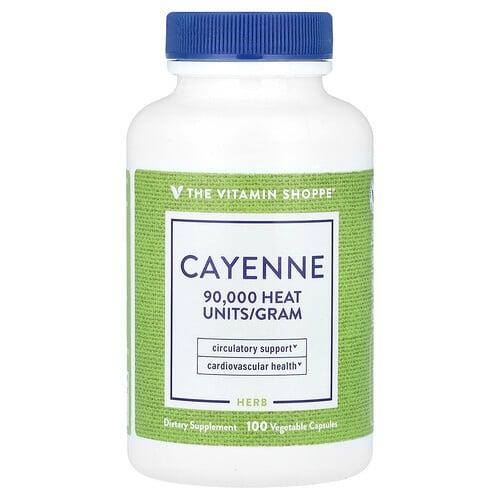 The Vitamin Shoppe Cayenne 100 Vegetable Capsules 450 Mg Per Capsule product image
