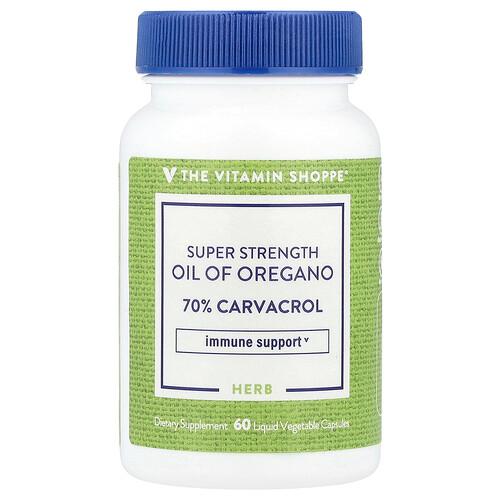 The Vitamin Shoppe Super Stength Oil Of Oregano 60 Liquid Vegetable Capsules 45 Mg Per Capsule product image